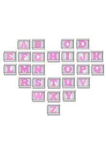 1 件 26 个字母模块化手链焊接 DIY 珠宝配件 - 金色鑲鑽-金底 - 查看 5