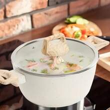 7/8 Piece Pot Set, Non Stick Pot, Granite Induction Cooker Non Stick Pot, With Frying Pan, Stew Pan, Frying Pan, Extra Large Clay Pot