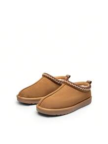 Pantuflas de Invierno para Mujer, Zapatos Peludos para Interiores y Exteriores - Caqui - Ver 6