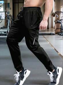 Boyfriend-Stil Herren Jogginghose mit Kordelzug und Reißverschlusstaschen, dünn und leicht atmungsaktiv, für Fitness, Radfahren, Outdoor, Schwimmen, Laufen, schnelltrocknend, kühl, dehnbar, Herbst