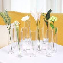 Superlele 15 / 30 Pack Glass Cylinder Bud Vases Set | 7.5 Inch Tall Clear Hurricane Candle Holders | Floating Glass Centerpiece Vases For Weddings, Parties, Home Table Decor | Transparent Flower Vases Bulk For Single Rose, Floral Arrangements | Slim Cylindrical Vases For Dining Room, Living Room, Bedroom, Office Desk Aesthetic Decor | Boho Wedding Decorations, Anniversary, Baby Shower, Valentine's Day Gift | Windproof Candle Jars With Thickened Glass Base | Modern Minimalist Home Accents, Boho Chic Table Decor, Event Centerpieces Supplies