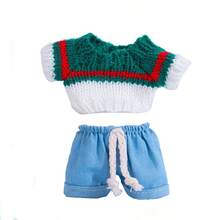 Ropa de muñeca de 17 cm, compatible con Labubu, 1 set de decoración - Conjunto de suéter y pantalones de moda, adecuado para muñecas de 17 cm, accesorios lindos de BuLabu, para jugar y exhibir (zapatos y muñecas no incluidos)