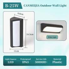 LED Garden Outdoor Wall Light Fixture, Decorative Indoor Waterproof Home Lighting Lamp, Suitable For 85V-265V, Applicable For Indoor/Stairs/Room/Entrance/Living Room/Bathroom/Kitchen/Bedroom/Corridor/Porch/Single Residence, Garden, Porch, Balcony, Stairs, Parking Lot And Passageway Lighting, Front Door, Patio. Choose Color Temperature As Needed. - Đèn tường hiên ngoài trời - Xem 19