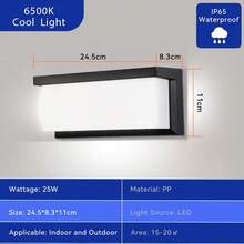 LED Garden Outdoor Wall Light Fixture, Decorative Indoor Waterproof Home Lighting Lamp, Suitable For 85V-265V, Applicable For Indoor/Stairs/Room/Entrance/Living Room/Bathroom/Kitchen/Bedroom/Corridor/Porch/Single Residence, Garden, Porch, Balcony, Stairs, Parking Lot And Passageway Lighting, Front Door, Patio. Choose Color Temperature As Needed. - Đèn tường hiên ngoài trời - Xem 18