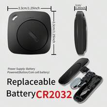 升级版 Android 蓝牙追踪器、 认证钥匙查找器/行李追踪器/物品定位器、适用于 查找我的设备 (Find Hub) 应用程序的智能追踪标签，4 个装，兼容 IOS 查找我的、双系统查找器 - 黑色 - 查看 4