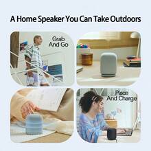 Sony Boxă Bluetooth cu cutie muzicală SRS-LS1, portabilă cu buclă de agățare, rezistentă la soare și stropire cu grad IPX, două canale stereo, cadou perfect de sărbători, gri deschis