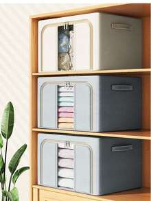 1个大容量经典涤纶收纳盒，带密码锁，表面柔软，长方形，多用途，可存放衣物和重要文件，可水洗，可放置于床下，不防水 - 多色1 - 查看 3