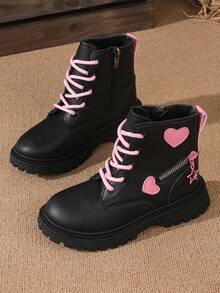 女童可爱靴子，儿童中筒短靴，女童防滑靴