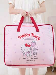 Sanrio Characters Clothing & Bedding Storage Bag, Durable Oxford Fabric, Tear-Resistant Material, Reinforced Handles, Sturdy Stitching, Large Capacity For Clothes, Blankets, Sheets, Pillows, Smooth Dual Zippers, Full-Open Design Dorm Room Essentials Clothes Organizer Closet Organization And Storage Bedroom