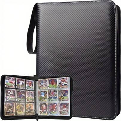 Trading Card Binder 9-Pocket - Holds 900 Cards, Removable Double-Sided Pages, Premium Sports & Game Card Organizer For Baseball, MTG, Collectors Storage, Durable Card Holder