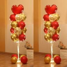    2 Set 63in Balloon Stand Set,Landing Bracket Display Stand,Base And String Lights, For Birthday Party Decoration And Wedding Decorations, Happy Birthday  Decorations For Party And Christmas  (2 Pack) - Nhiều màu - Xem 4