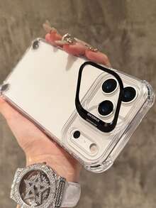 Luxuriöse Vier-Ecken-Linsenhalterung Transparente Handyhülle kompatibel mit iPhone 17Air 17 16 15 14 13 Pro Max, stoßfeste Rückabdeckung