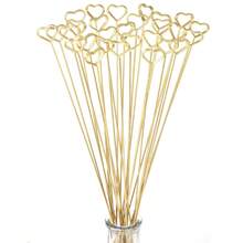 20/40 szt., metalowy druciany uchwyt na karty z miejscami, uchwyt na notatki ze zdjęciami w kształcie serca, złoty klips do uchwytu na karty z kwiatami na wesele, urodziny, tort biurowy, upominek na przyjęcie, kwiat na prysznic