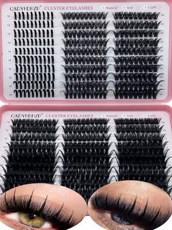 Large Capacity Eyelash Book 590pcs Russian Lash Extensions Kit Spikes Lash Individuals 3D Volume Eyelash Clusters D-Curly Lash Clusters Kit 10-18MM DIY Eyelash Extensions,6 Styles Lash Clusters Spike Lashes Individual Lash Clusters,Multi-Type Natural Look,Spikes /40D/60D/80D/100D Reusable Individual Segmented False Eyelashes Wispy&Ultra Soft DIY Eyelash Extension At Homelash Clusters,Eyelash Clusters,Individual Eyelashes,Lashes,Fake Lashes