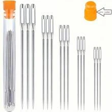 18 Large Eye Sewing Needles, Easy To Thread Hand Embroidery Needles, 5 Sizes To Meet Different Needs, Suitable For Hand Sewing And Cross Stitch, Polished Sharp - Multicolor - View 9