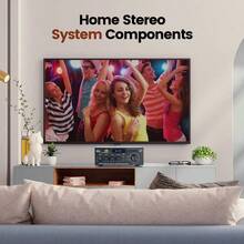 Bluetooth 5.0 Stereo HiFi Amplifier – 2-Channel Audio Amp With LCD Display, SD/USB, FM Radio | Perfect For Home, Car & Karaoke - Black - View 3