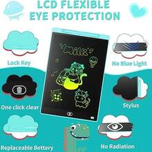 Christmas Stocking Stuffers 2Pack 6.5Inch  LCD Writing Board That Is Conducive To Enhancing Imagination And Drawing Skills, Colorful Doodle Board Drawing Tablet , Christmas Stocking Stuffers Birthday Gifts Travel Games Toys (Student Return-To-School Season)