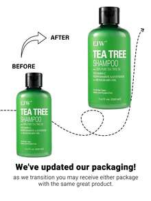 Set de 2 piezas de cuidado del cabello, Set de champú y acondicionador de árbol de té - Aceite de árbol de té y aceite de menta - Limpieza profunda, refresca el cabelludo, para todo tipo de cabello, especialmente cabello graso