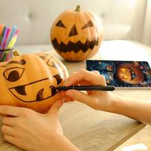 Halloween Spiral Notebook - Cute Pumpkin Ghost Design, Festive Themed Journal For School, Office, Party Favors - Fall Seasonal Stationery, Trick Or Treat Writing Notepad, Halloween Gift Idea