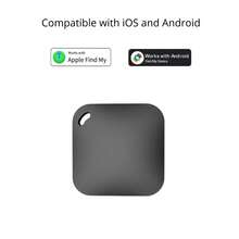 升级版 Android 蓝牙追踪器、 认证钥匙查找器/行李追踪器/物品定位器、适用于 查找我的设备 (Find Hub) 应用程序的智能追踪标签，4 个装，兼容 IOS 查找我的、双系统查找器 - 黑色 - 查看 3