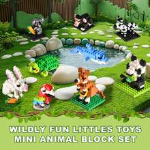 FUN LITTLE TOYS Party Favor For Kids, Mini Animals Building Blocks Sets Goodie Bags Stuffers For Kid, Small Toy Prizes, 12Pack Birthday Party Favor Easter Egg Fillers,Kids Christmas Gifts For Boys Girls - 1 - Xem 3