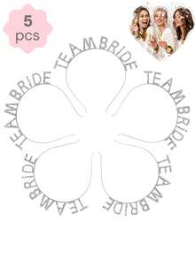 1/5/10 件装 Teambride 水晶发箍，闪亮单身派对发饰，新娘派对礼物，伴娘时尚婚礼准备装饰 - 彩色 - 查看 7
