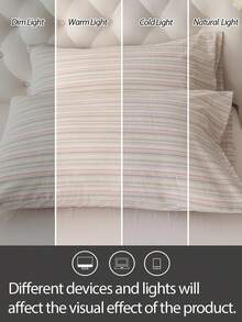 1 chiếc vỏ gối 100% cotton, vỏ gối dệt nhuộm sợi, chất liệu cotton đã qua xử lý, kiểu dáng phong bì, phù hợp cho nam, nữ, ký túc xá, phòng ngủ, học sinh, trang trí ký túc xá, trang trí phòng ngủ, họa tiết kẻ sọc đơn giản. - Nhiều màu - Xem 4