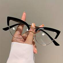 Women's Cat Eye Reading Glasses - Non-Prescription Glasses, Lightweight Full Frame, Suitable For Computer, Books, Daily And Formal Use - Fashionable Multi-Color Glasses, Vision Correction, Gradient Lenses, Durable Frame, Vision Support, Book Lover, Color Block, High-Quality Lenses, Fashionable Glasses, Book Reader - trắng - Xem 4
