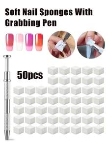 50/100件套渐变美甲海绵和蘸粉刷套装 - 无乳胶渐变调色海绵,适用于蘸粉/亚克力美甲,专业可重复使用美甲工具,渐变美甲海绵,渐变美甲海绵,美甲海绵工具,渐变美甲刷 - 彩色 - 查看 13