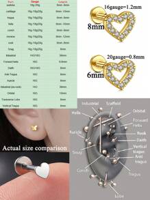 G23 Titan Lippen Stecker Knorpel Ohrstecker Hypoallergen Helix Tragus Conch Labret Ringe Medusa Monroe Piercing Schmuck für Frauen Männer 6/8mm