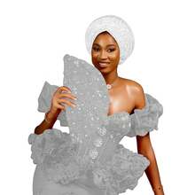 1 件非洲传统帽子、南美穆斯林库菲帽、头巾、亮片分层头饰 - 彩色 - 查看 16