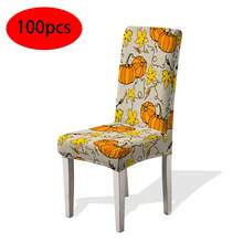 1/2/4/6/100pcs Halloween Print Chair Covers, Cartoon Holiday Atmosphere Decor Dust-Proof Elastic Full Cover Chair Slipcovers For Restaurant, Halloween Decoration, Holiday Party - Multicolor - View 13