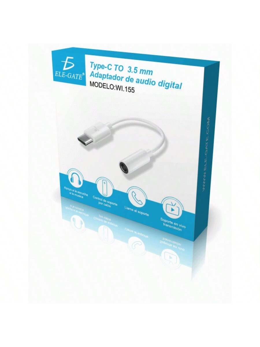 Adaptador de auriculares de Type - C a 3.5 mm