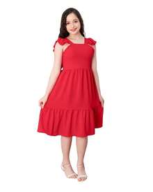Short Plain Tank Top Dress - Rojo - View 5