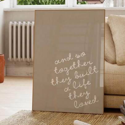 1 Pc, Wall Art, Vintage Poster, Couple Anniversary Print, Couple Quotes Canvas Painting, Bedroom Decor, Living Room Aesthetic Design, Gift For Friends, Unframed