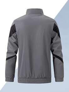Herren Herbst reflektierende Reißverschluss Lässig Sportjacke für Outdoor Radfahren, Laufen, Fitness