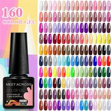 7Pcs/Set 7.3ml Red PinK Blue Purple Gel Nail Polish Sparkly Glitter Semi Permanent Nail Art LED UV Nail Art Gel Vernis Semi Permanent Base Top Coat Gel Varnish Nail Supplies - Multicolor - View 2