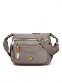 1个女士多层单肩包，大容量防水尼龙斜挎包，适合女士休闲手机包，可用于购物、携带钱包、休闲旅行，适合年轻女性、大学生、新婚夫妇、上班族女性等。非常适合办公室、学校、工作、商务、通勤、户外活动、旅行和外出等场合。 - 彩色 - 查看 10