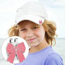 2pcs Magnetic Ball Marker With Hat Clip, Cute Bow Shape Strong Magnet Ball Marker Versatile Decoration Accessories Men Women Golfer Pink, Blue - initial - View 7