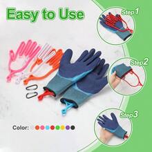 Gloves Stretcher, Plastic Keeper Support Rack Holder Dryer Hanger Frame With Hanging Hooks - Purple - View 5