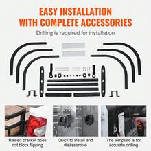 Truck Bed Extender, Aluminum Retractable Tailgate Extender, 55.5"-68", Fits For Super Duty, F150, Dodge Ram 1500/2500/3500, Toyo Ta Tundra, Nissan Titan, Chevrolet Silvera Do, GMC Sierra - Black - View 6