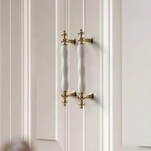 Tiradores de muebles de cerámica, armario, gabinete, armario, perillas de puerta, tocador, cajones, accesorios