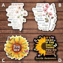 1/2/5 件女孩，阅读你的圣经贴纸 | 有趣而奇特的乙烯基贴花，适用于计划者、日记本和笔记本电脑 | 可爱而贴心的设计，适合冥想、健康爱好者和书籍爱好者 | 时尚、艺术、积极肯定贴纸 - 彩色 - 查看 9