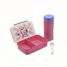 1 Set praktische auslaufsichere Studenten Lunchbox, beinhaltet Fach-Bento-Box mit Besteck & Becher, Snackbehälter, Lunchbeutel, geeignet für Schule, Outdoor, Picknick, Arbeit, Partys