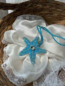 Summer Beach Theme Beaded Pendant, Decorated With Starfish, Palm Tree, Sea Turtle And Other Animal Patterns, Suitable For Beach Vacation (Rope Color May Vary By Batch). Can Be Used As Bag Charm, Beach Bag Decor, Beading, Embellishment, Handmade Jewelry. - Multicolor - View 6