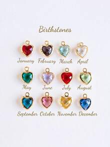 Personalized Birth Flower Necklace With Heart-Shaped Birthstone, Custom Name Engraved Pendant Gift, Suitable For Women, Mother's Birthday Gift, Christmas Jewelry, Holiday Gift, Christmas Gift, Thanksgiving Gift, Halloween Gift - Multicolor 1 - View 10