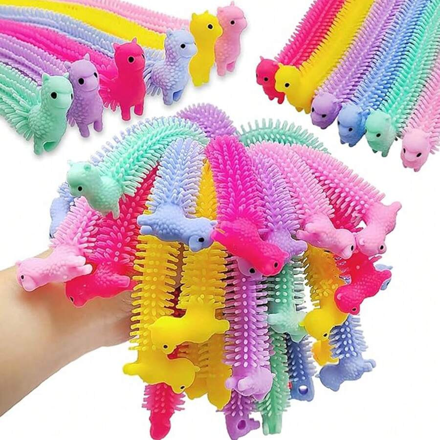 1/6/12/24/48 món đồ chơi giảm căng thẳng co giãn, đồ chơi cảm giác bằng dây co giãn nhiều màu sắc, quà tặng ngày thiếu nhi, phù hợp cho trẻ em và người lớn, bóp để giảm căng thẳng và thư giãn, quà tặng Halloween, Giáng sinh, Ngày lễ tình nhân, quà tặng trường học, màu sắc ngẫu nhiên - Nhiều màu - Xem 1