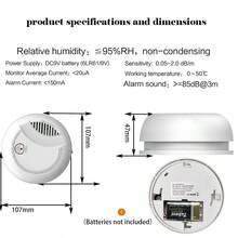 2 Pieces Combination Pack Of Smoke And Carbon Dioxide Alarms, 1 Smoke Alarm And 1 Carbon Monoxide Detector Each, A Combination Of Smoke Detector And Carbon Monoxide Detector, 85-Decibel Alarm