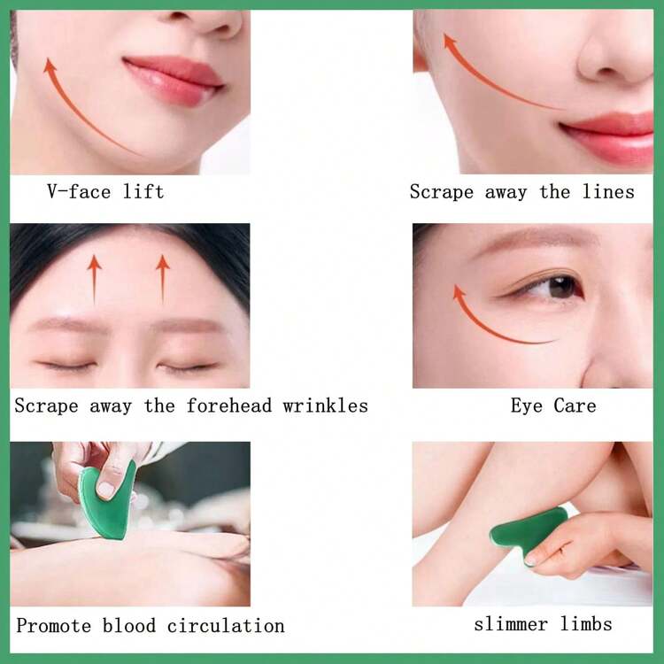 Herramienta facial Gua Sha Piedra de jade natural Gua Sha Masajeador para rostro, ojos, cuello, antienvejecimiento, adelgazamiento y reafirmación, Herramientas faciales Gua Sha, Herramienta de jade Guasha para rostro y ojos Piedra Gua Sha para reducir la hinchazón y esculpir la línea de la mandíbula Herramientas de piedra Gua Sha para el cuidado de la piel de la mujer, Belleza, Productos de cuidado de la piel, Spa, Autocuidado, Herramientas de cuidado de la piel, Cuidado facial, Suministros para esteticistas, Masaje, Herramienta de masaje facial, Rodillo facial - Rosa - Añade 7