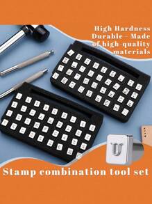 Leather Stamping Kit Stamp Punch Set Alphabet Letter Number Stampers Tools DIY Leather Craft Carving Saddle Making Tools, Stamp Tools For Edge Punch Carving For LeatherCrafts
